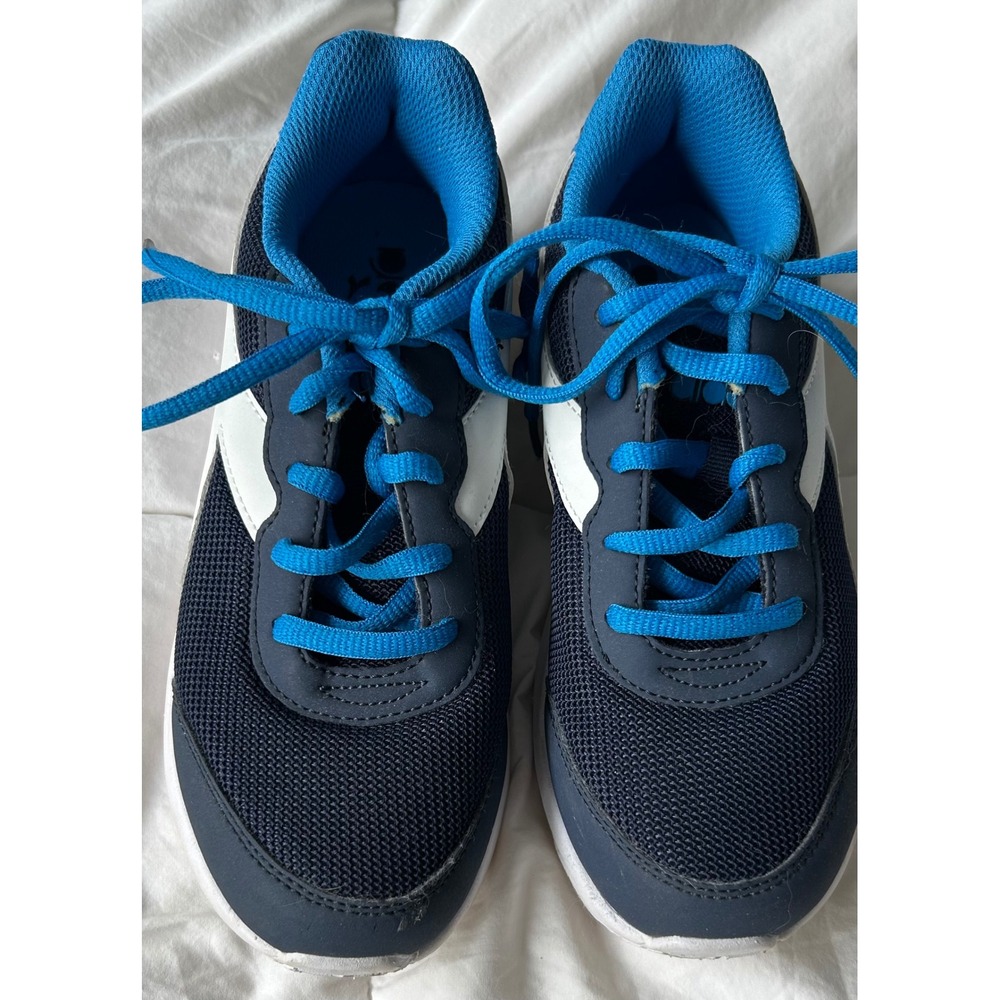 Diadora Athletic Sneakers Running Shoes Comfort Walking‎ Blue White Kids Size